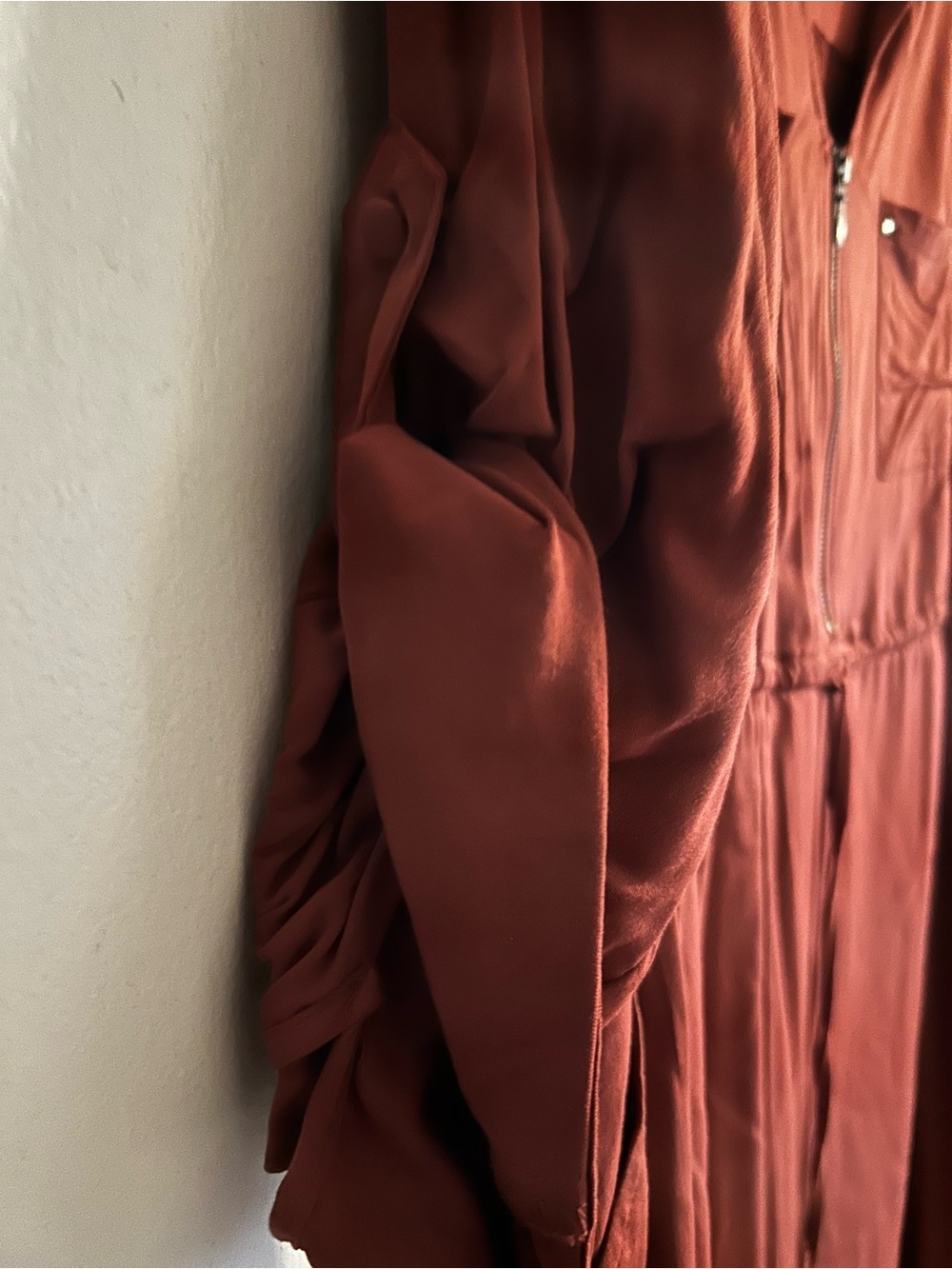 Torrid Rust Zip-Front Long Dress - Picture 7 of 9